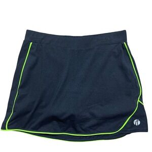 Raw Threads Athletic Skort Skirt Shorts Activewear Neon‎ Green Trim Womens